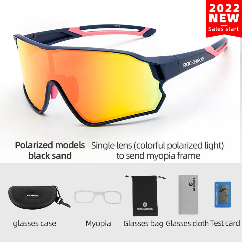 ROCKBROS Photochromic Cycling Glasses Bicycle UV400 Sport Sunglasses for Men Women
