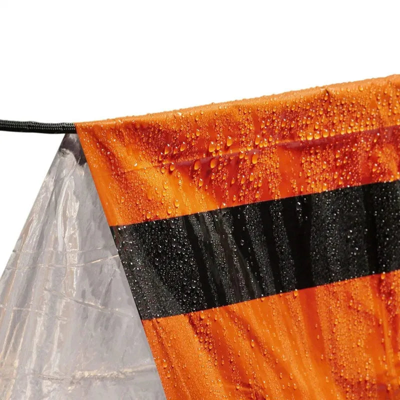 Shelter Survival Tent 2-4 Person Mylar Emergency Tube Tent Lightweight for Camping Hiking