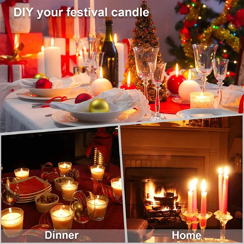 1 Set Candle Making Kit Pouring Pot Wicks Sticker DIY Handmade