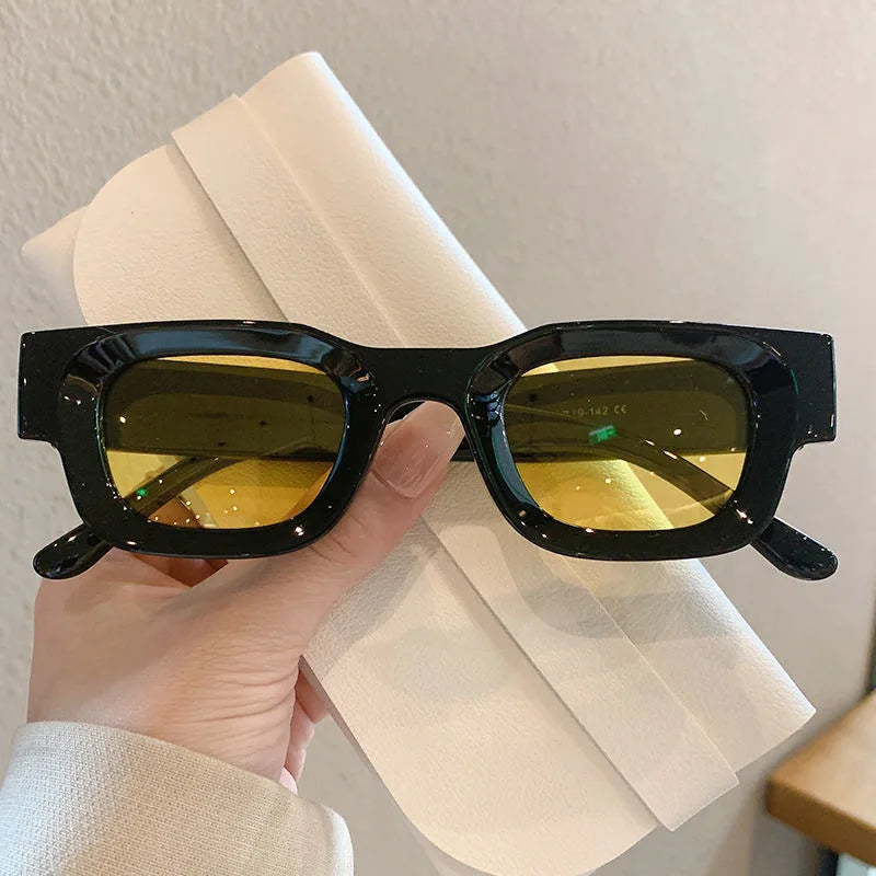 Mode Sommer Retro Punk Rectangle Sonnenbrille UV400 Sonnenschutz