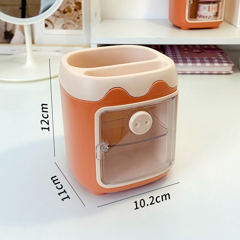Pen Holder Cartoon Multi-grid Girls School