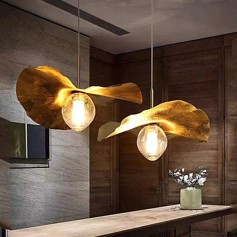 Nordic modern chandelier pendant light kitchen lotus ceiling lamp home decoration