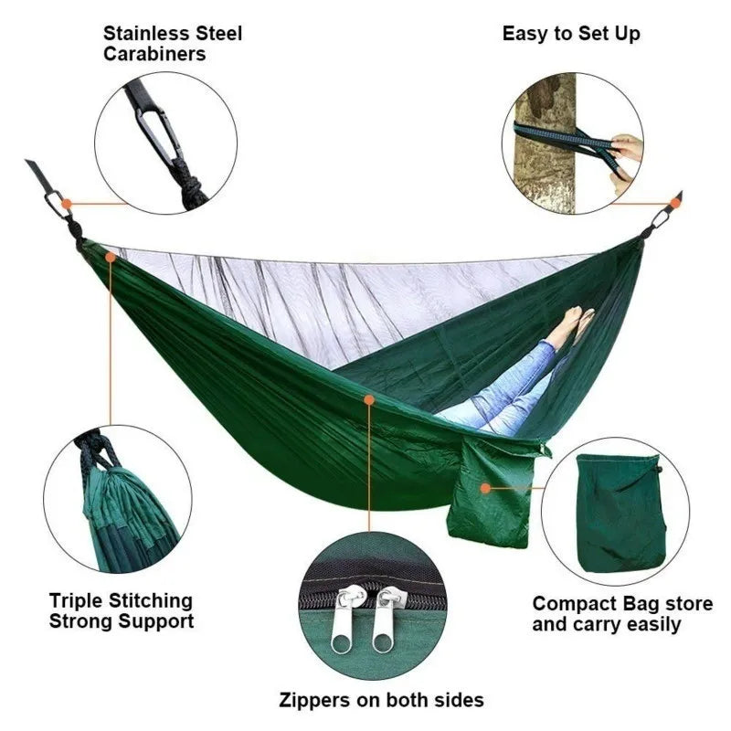 Camping Hammock Mosquito Net and Canopy Nylon for Hiking Camping Survival Travel