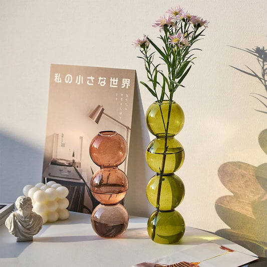 Living Room Glass Vase Creativity Contracted Dining Room Flower Arrangement