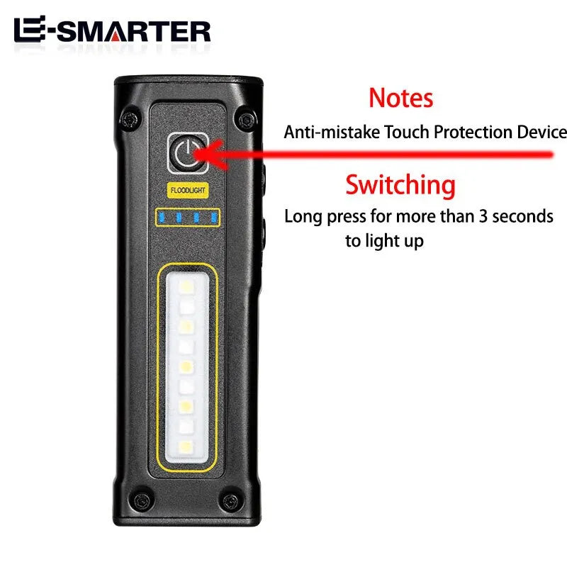 MINI portable rechargeable LED flashlight outdoor emergency service lamp with magnetic powerful long range