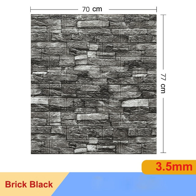 10 Pcs 3D Wall Stickers Self-adhesive Foam Luxury Decor DIY Wallpaper Living Room Bathroom Background Marble