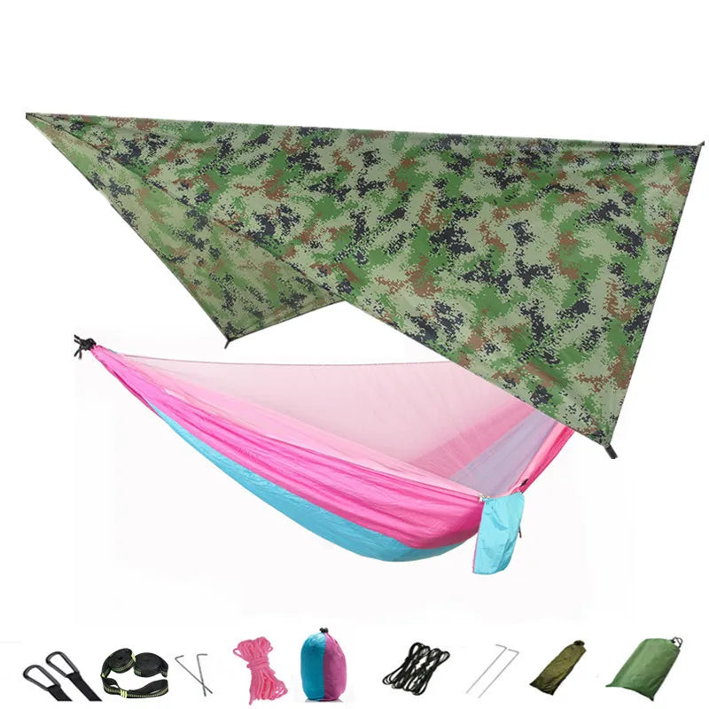 Camping Hammock Mosquito Net and Canopy Nylon for Hiking Camping Survival Travel