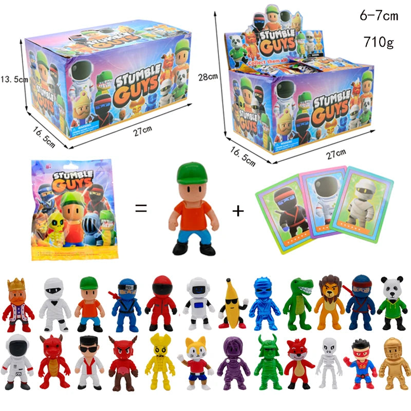 1-24pcs Cartoon Game Stumble Fall Guys Action Figures