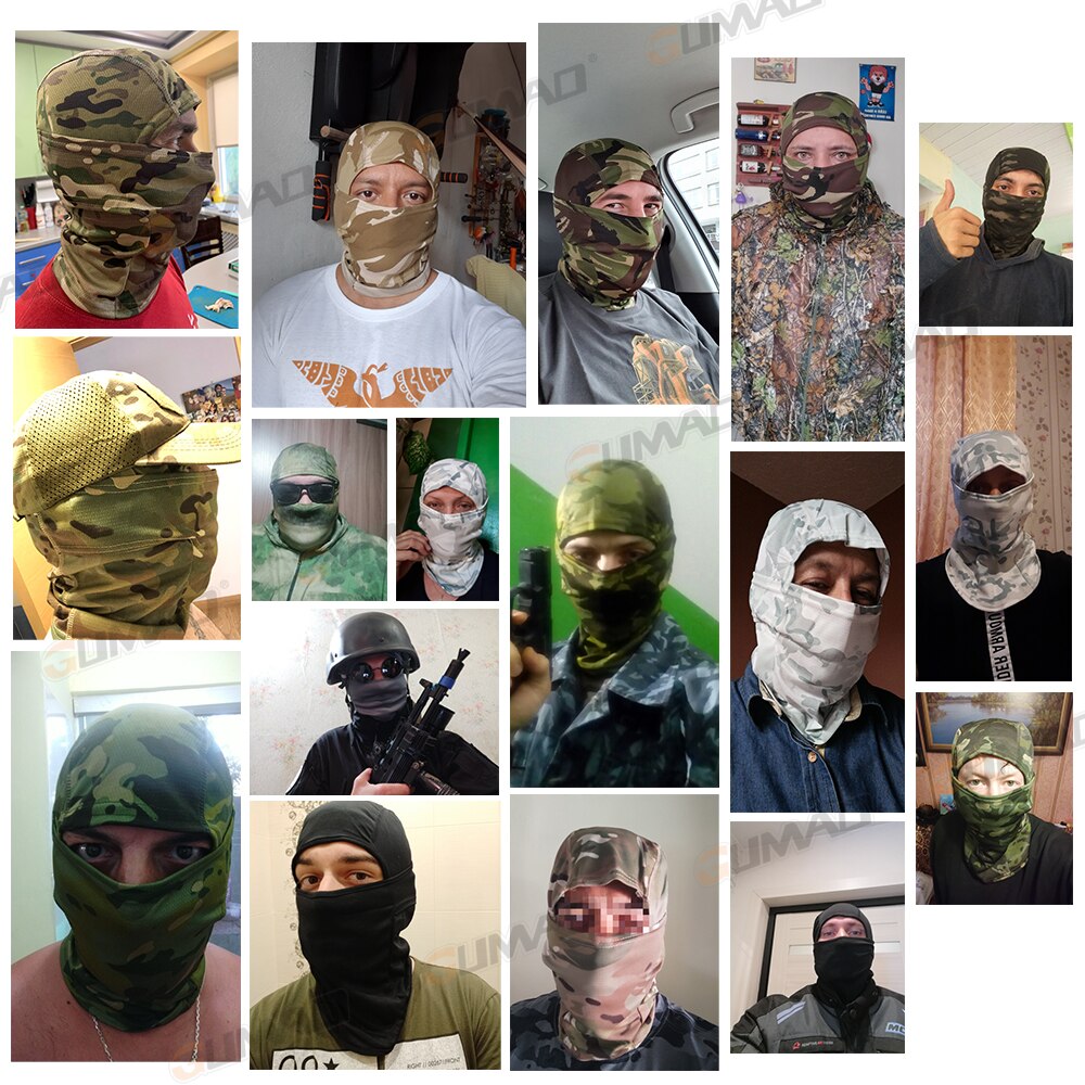 Multicam Camouflage Balaclava Full Face Mask Tactical Airsoft Cap Men