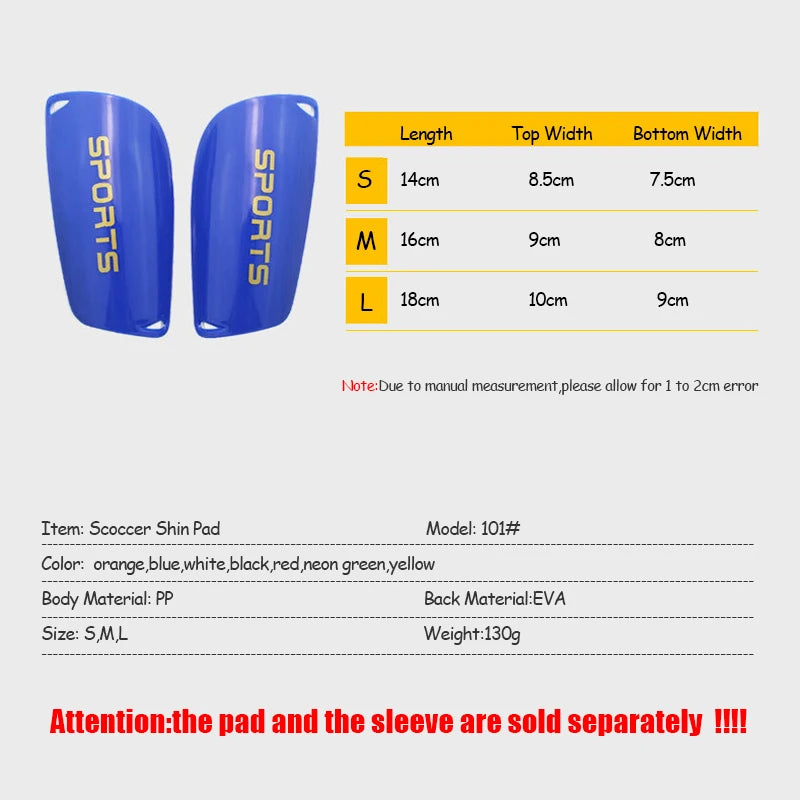 1 Pair Sports Football Shin Guards Pad Sleeve Sock Leg Support