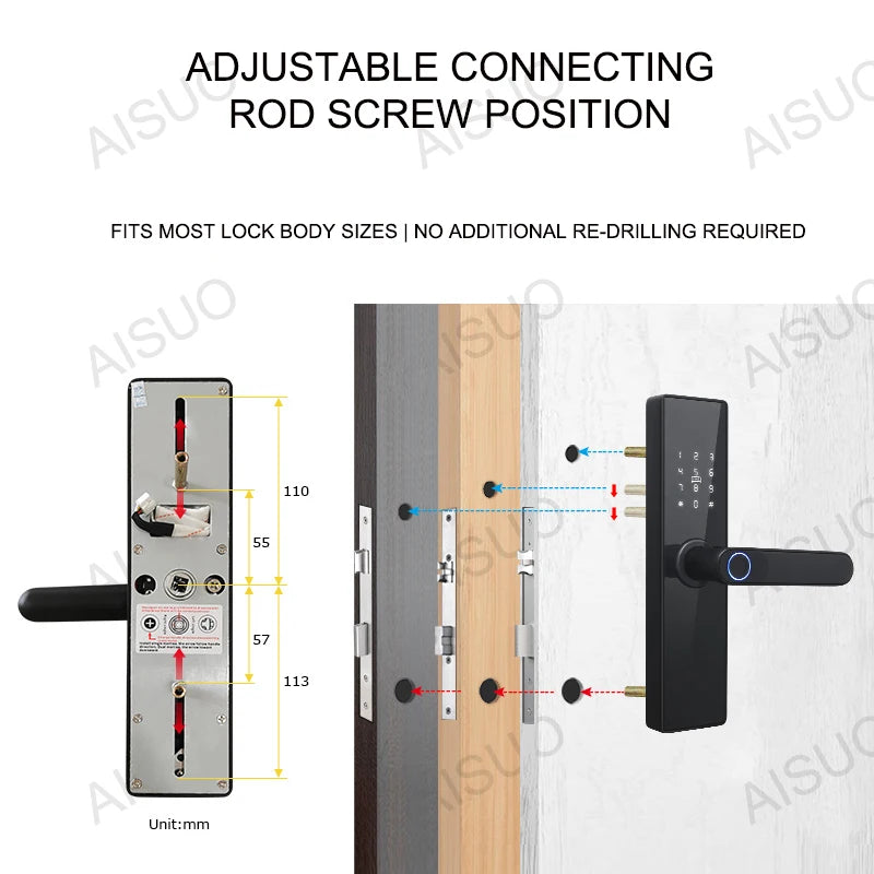 AISUO M4 TT LOCK Elektronisches Schloss Bluetooth Smart Türschloss Fingerabdruck