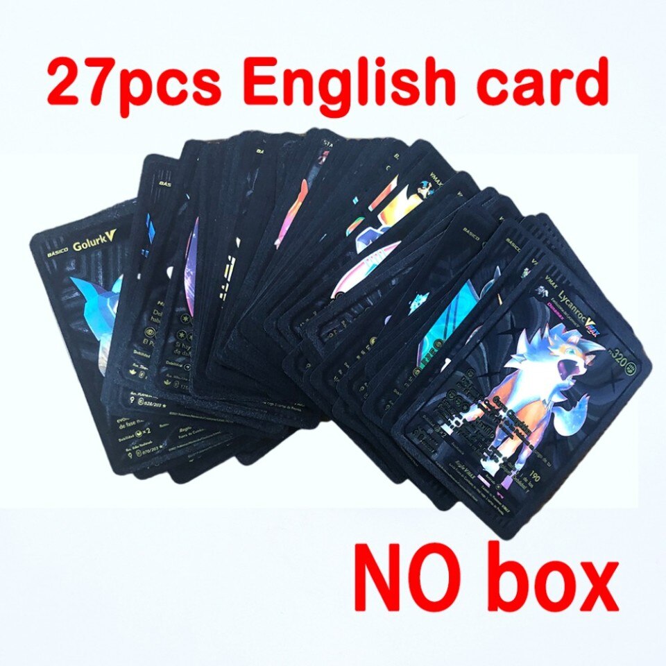 54 Stk. Spanisch Pokemon Metall Gold Karte Box Vmax Gx Sammlung Spiel Karte Fall Spielzeug