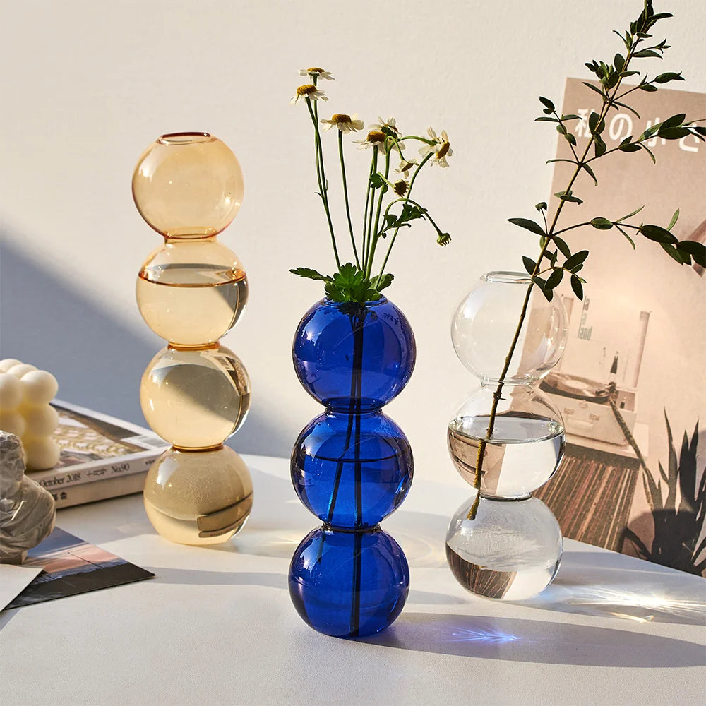 Living Room Glass Vase Creativity Contracted Dining Room Flower Arrangement