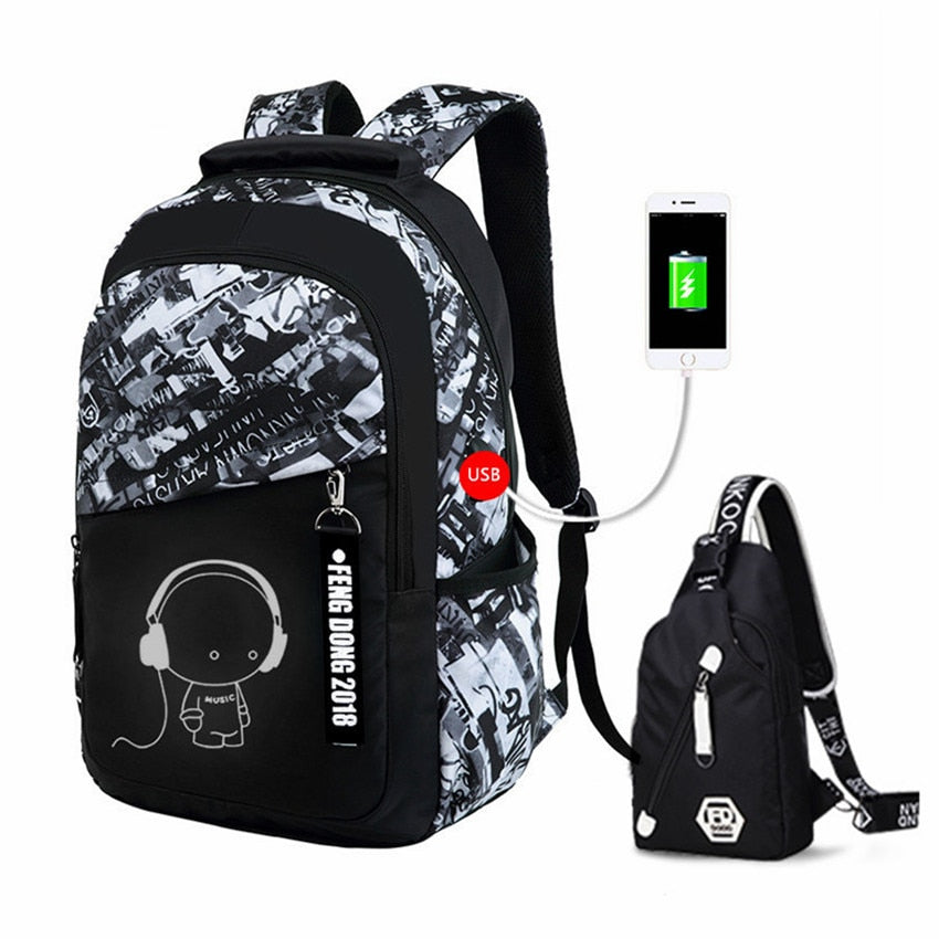 Fengdong Jungen Rucksack wasserdicht für Jugendliche Tasche Set