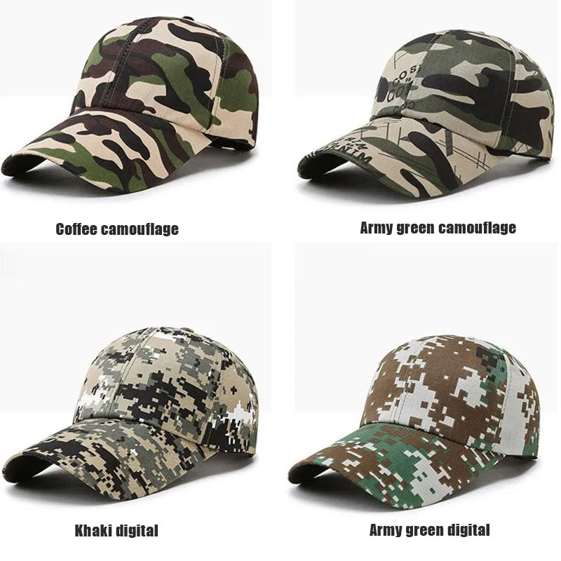 Einstellbare Baseballmütze Taktische Sommer Tarnfarbe Militär Armee Tarnfarbe Airsoft Jagd Camping Caps