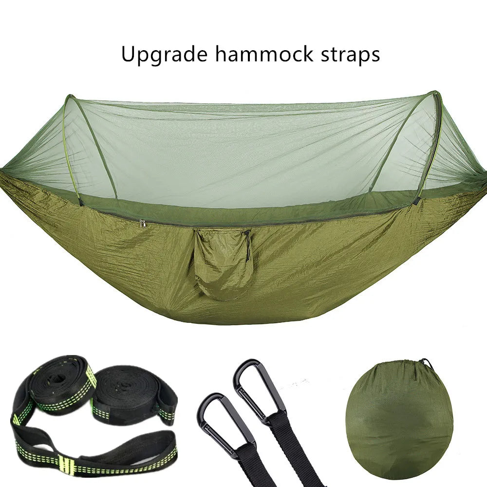2023 Camping Hängematte mit Moskitonetz Pop-Up Licht Portable Outdoor Parachute