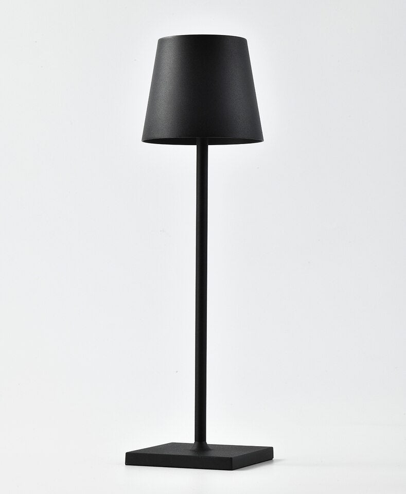 Dimmable table lamp, wireless, 3-way, aluminum, battery