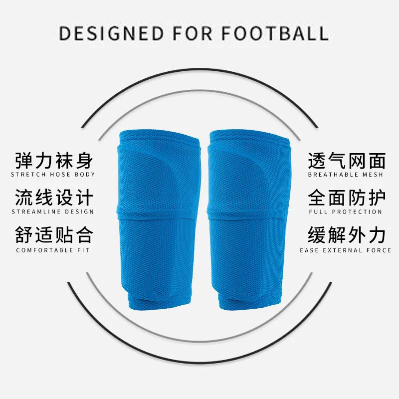 One Set Football Shin Guards Adult Men Kids Sock with Bag