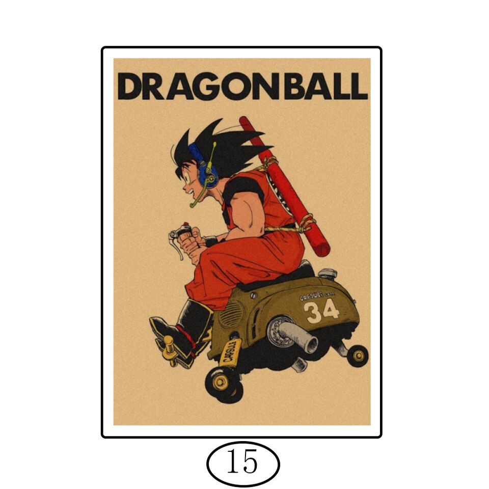 Anime Dragon Ball Poster auf Vintage-Leinwand