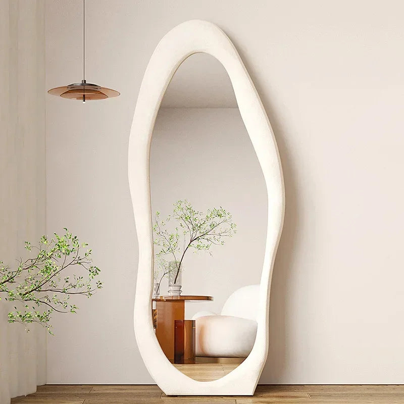 Standing White Maiden Full Length Mirror Aesthetic Full Size Floor Mirrors