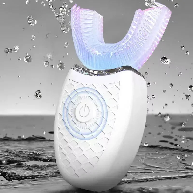 U-Type Toothbrush, 360-Degree, Smart Silicone Head, USB Charging, Waterproof Toothbrush, Electric Sonic Toothbrush, Automatic
