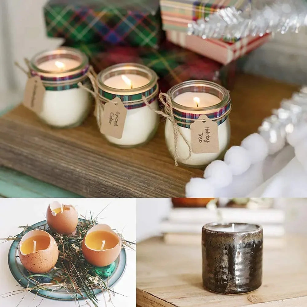 1 Set Candle Making Kit Pouring Pot Wicks Sticker DIY Handmade
