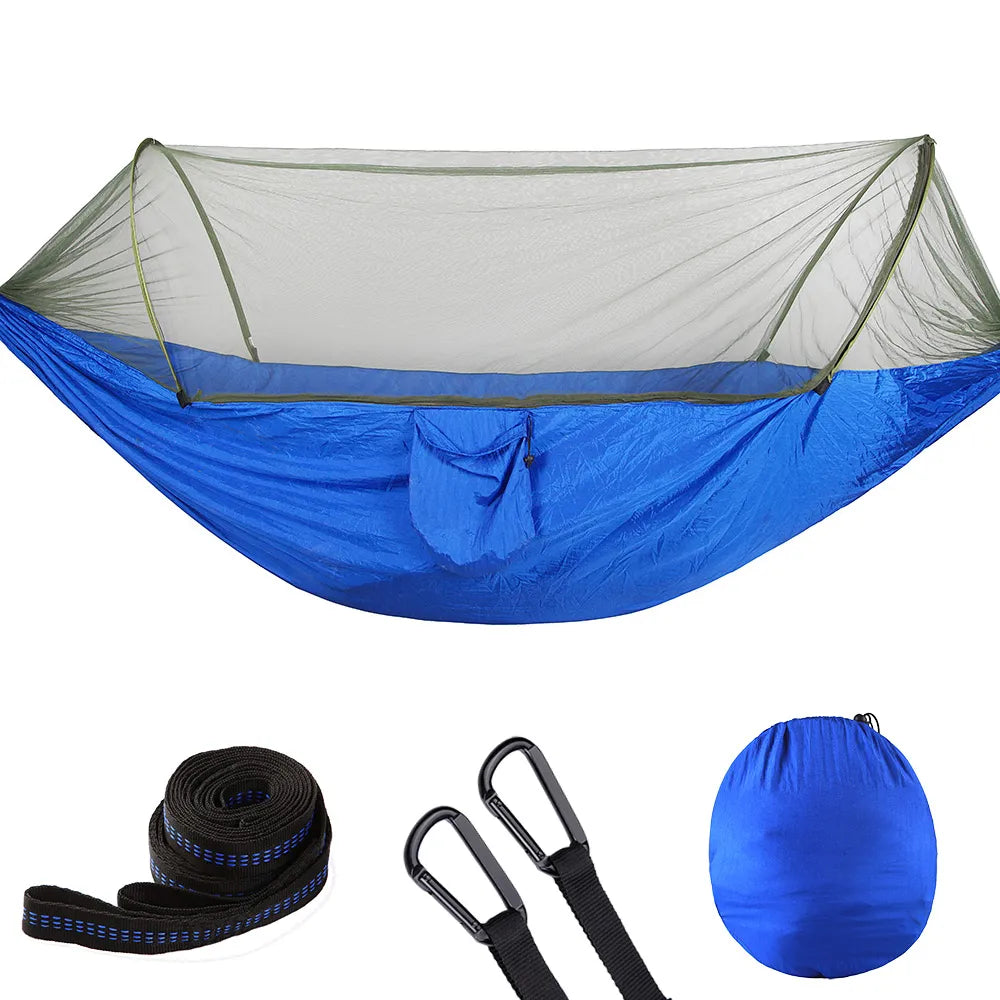 2023 Camping Hängematte mit Moskitonetz Pop-Up Licht Portable Outdoor Parachute