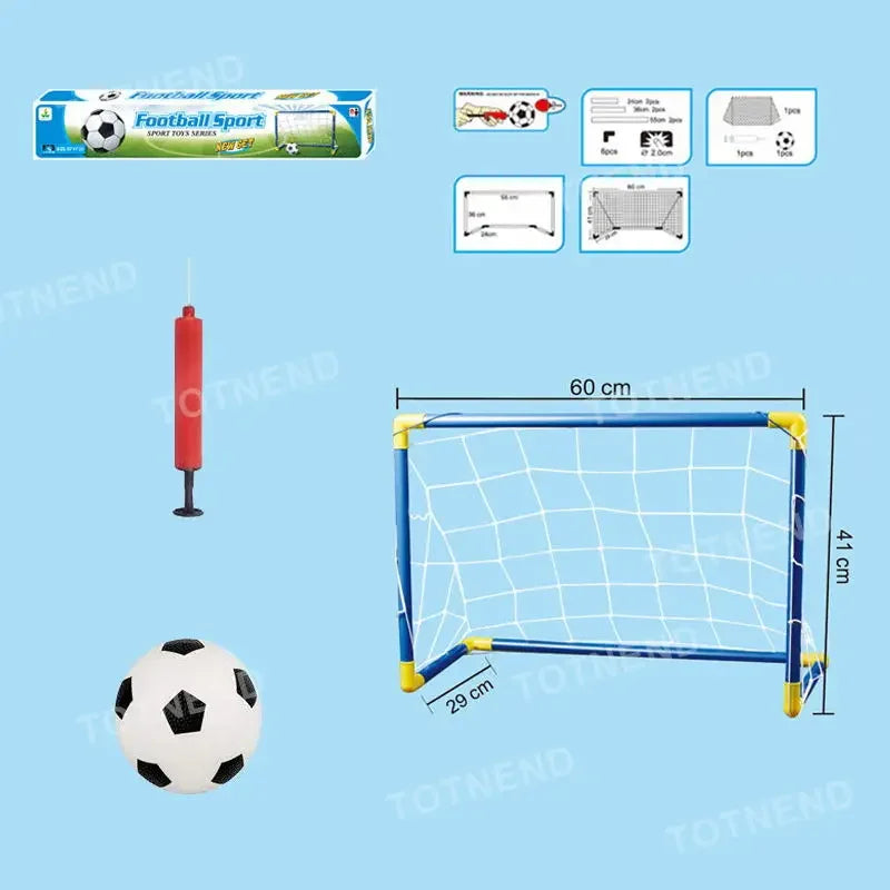Boys Soccer Game Premium Portable Goal Set with Ball Air Pump