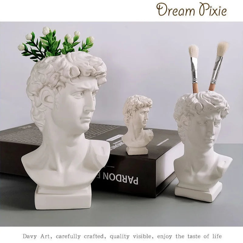Ins Nordic David Vase Hydroponic Vase Ornaments Flowerpot Makeup Brush