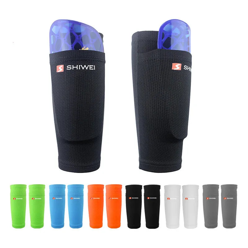1 Pair Sports Football Shin Guards Pad Sleeve Sock Leg Support