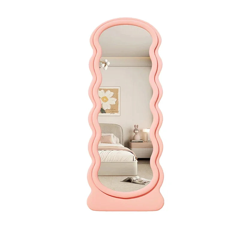 Wavy Standing Mirrors Designer Full Body House Luxury Decorative Mirrors Living Room