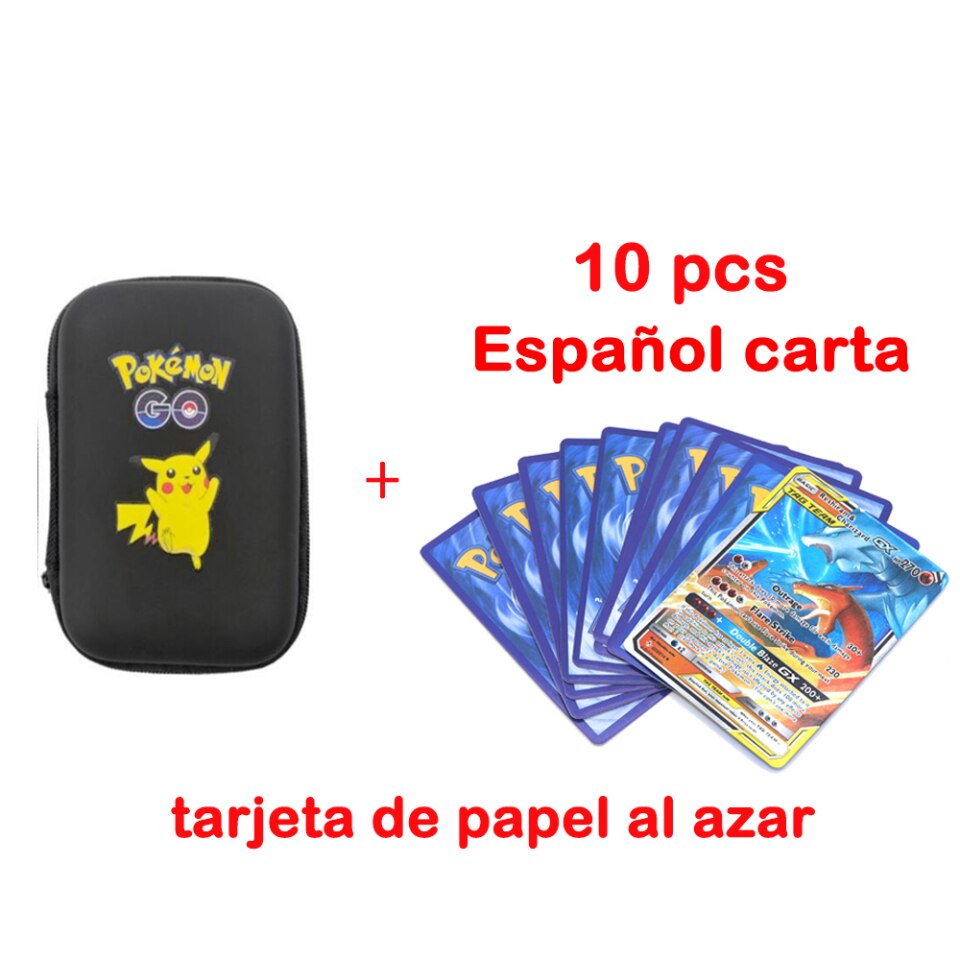54 Stk. Spanisch Pokemon Metall Gold Karte Box Vmax Gx Sammlung Spiel Karte Fall Spielzeug