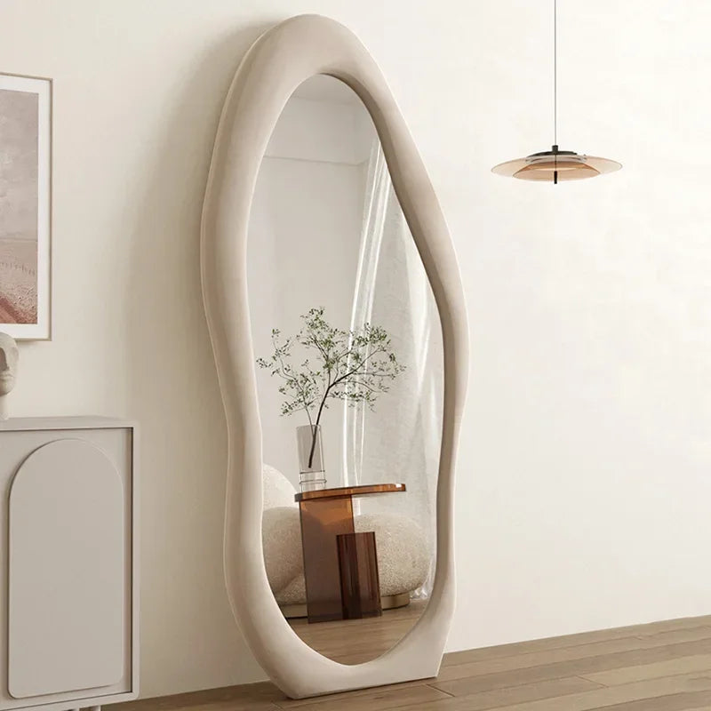 Standing White Maiden Full Length Mirror Aesthetic Full Size Floor Mirrors