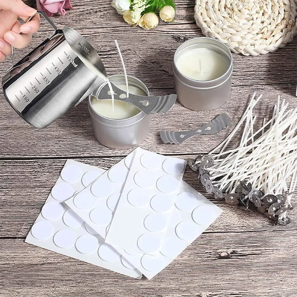 1 Set Candle Making Kit Pouring Pot Wicks Sticker DIY Handmade