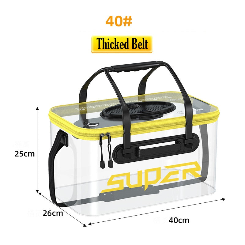 Portable Fishing Bag Container Pan Basin Fishing Gear Tackle Storage Bag