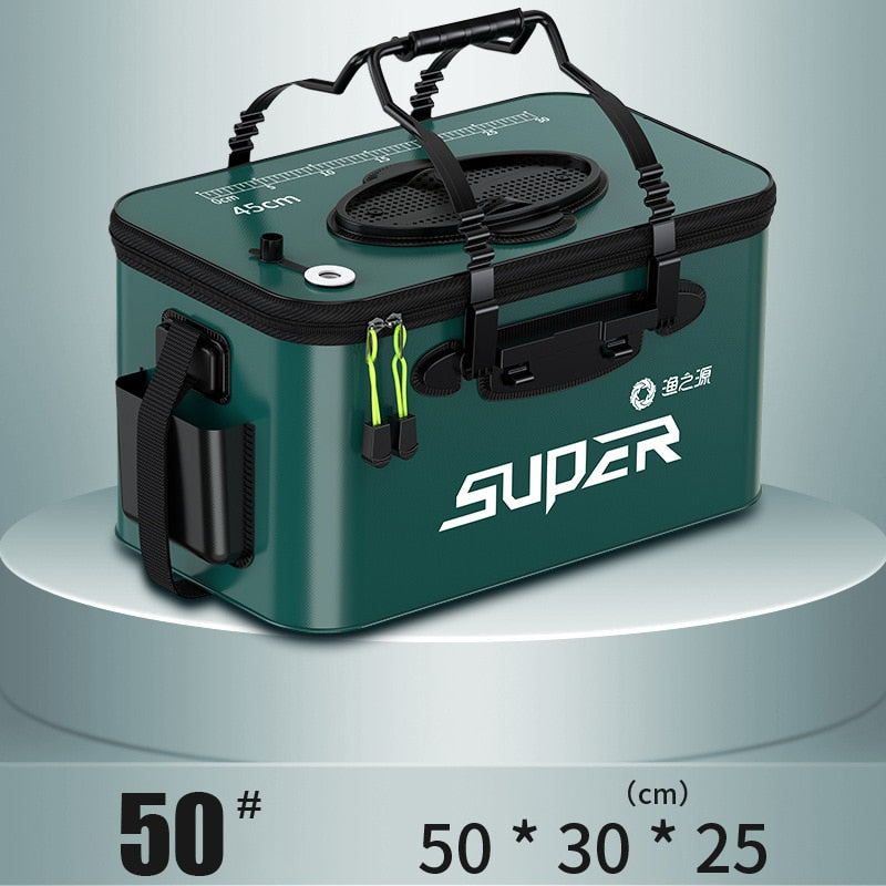 Portable Fishing Bag Container Pan Basin Fishing Gear Tackle Storage Bag