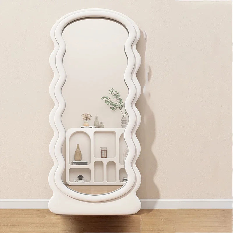 Wavy Standing Mirrors Designer Full Body House Luxury Decorative Mirrors Living Room