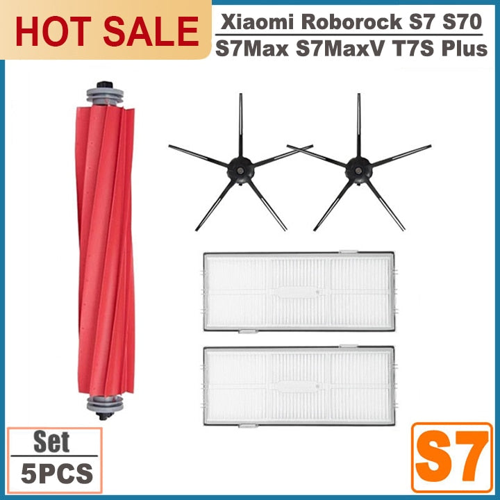 Main brush, side brush, mop, cloths for Xiaomi Roborock S7 S70 S7Max s7MaxV T7S Plus - Accessories