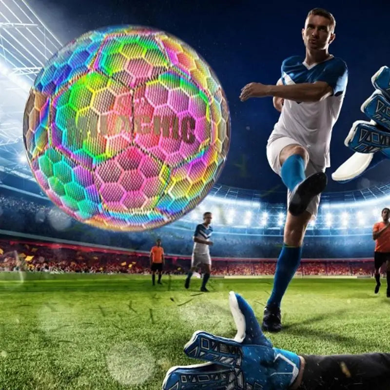 Super Cooler Reflektierender Fußball Nacht Leuchtender Fußball Ball