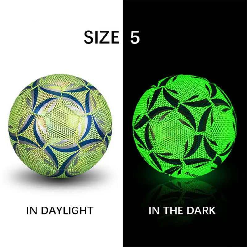 Super Cooler Reflektierender Fußball Nacht Leuchtender Fußball Ball