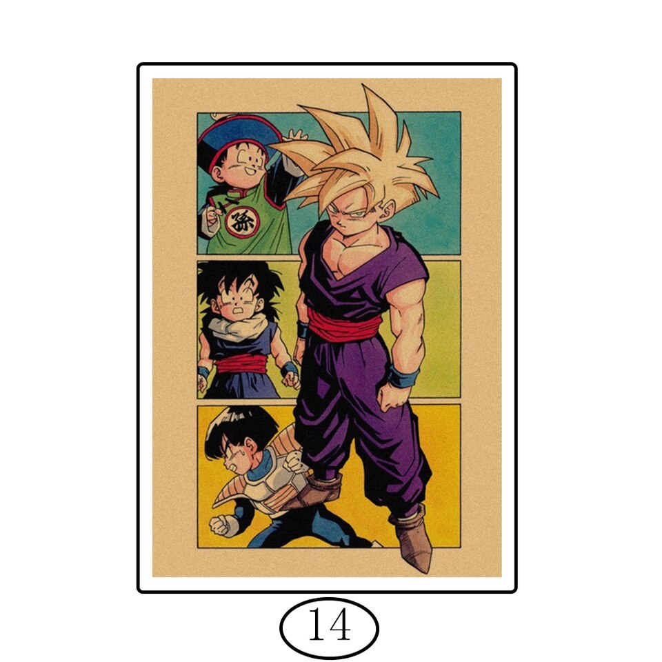 Anime Dragon Ball Poster auf Vintage-Leinwand