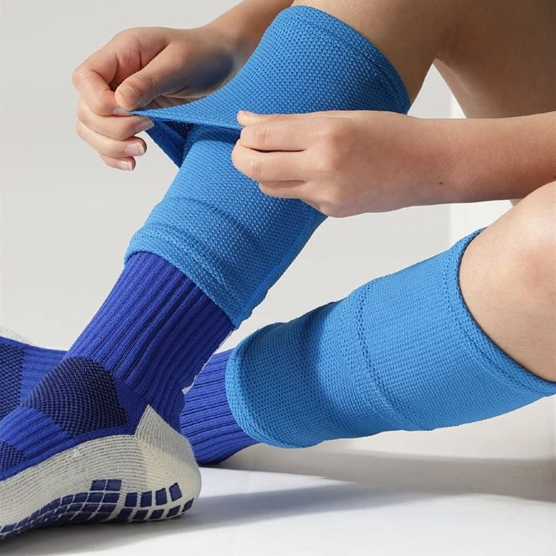 One Set Football Shin Guards Adult Men Kids Sock with Bag