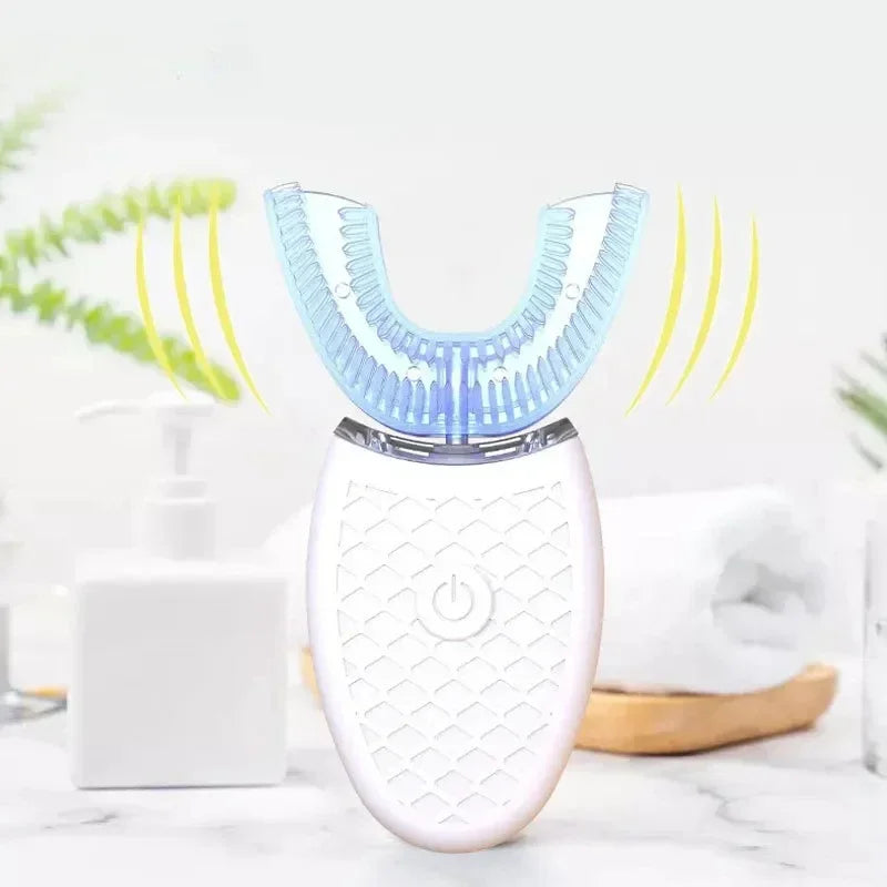 U-Type Toothbrush, 360-Degree, Smart Silicone Head, USB Charging, Waterproof Toothbrush, Electric Sonic Toothbrush, Automatic