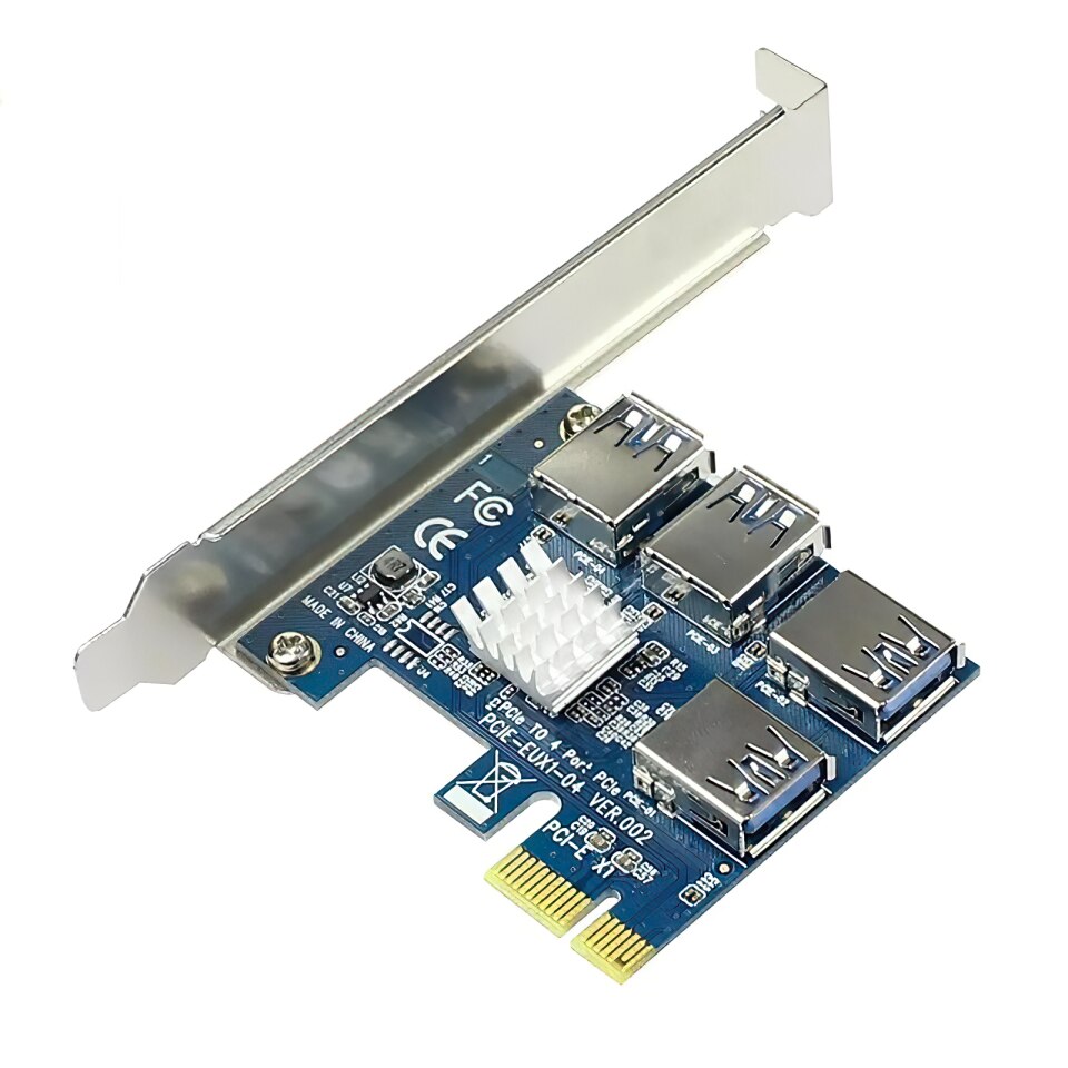 4 pcs. PCI-E 1x-16x Riser 009S Adapter for BTC Bitcoin Miner