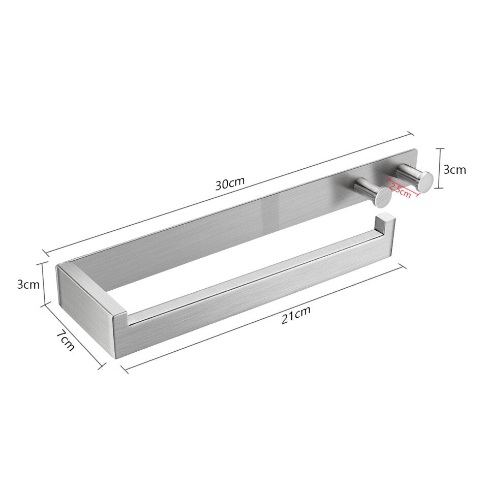 40cm stainless steel towel holder for bathroom and kitchen
