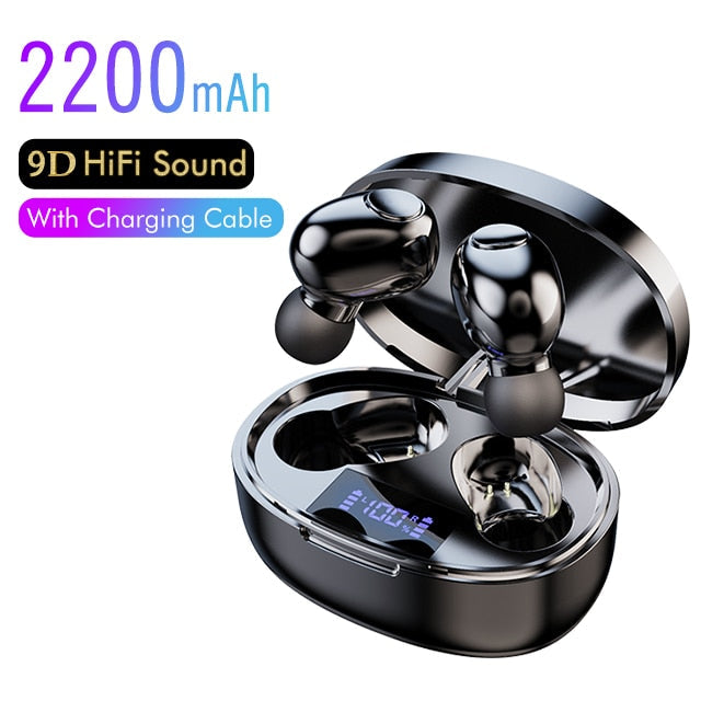 Bluetooth 5.0 TWS Headsets mit Mikrofon und LED Display