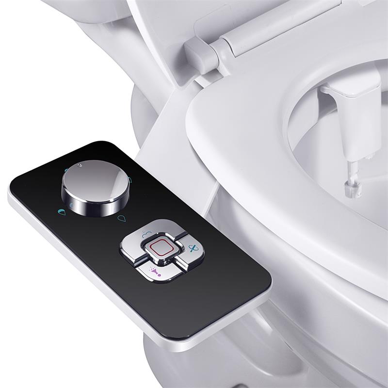 Bidet Toilet Seat Attachment, Ultra Thin, Self-Cleaning, Double Nozzles, Cold Water
