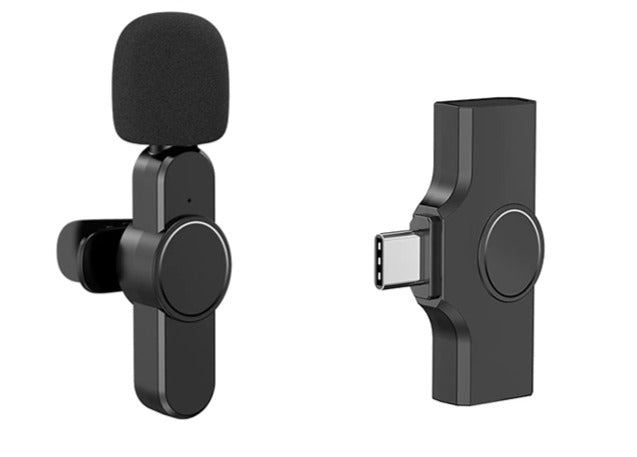 (3-piece set) Wireless 360° Lavalier Microphone for Mobile Phones - Tablets with Lightning Connector + Noise Reduction