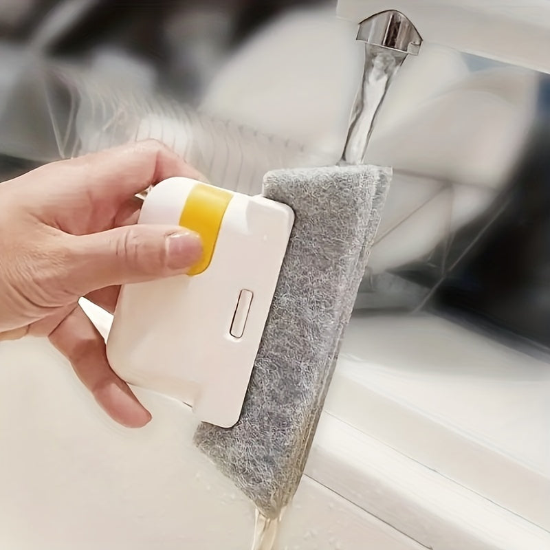 Handheld Groove Cleaning Tool 1pc 2-In-1 for Window Slots Frames Doors Spotless Crevice Cleaner