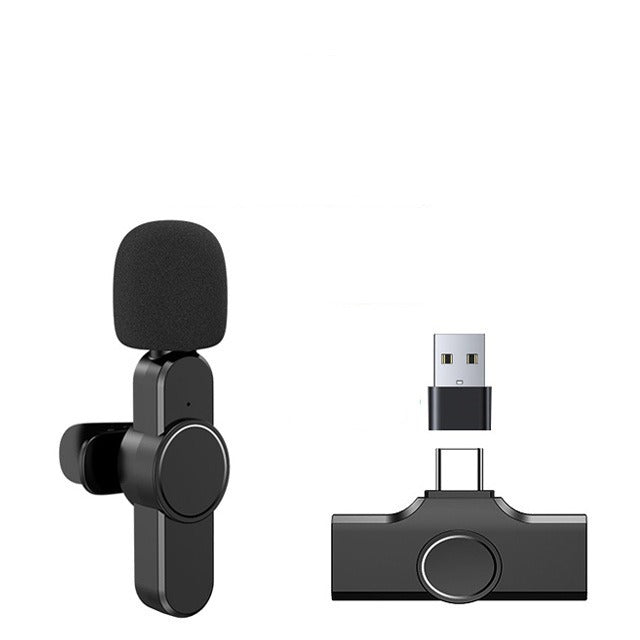 (3-piece set) Wireless 360° Lavalier Microphone for Mobile Phones - Tablets with Lightning Connector + Noise Reduction